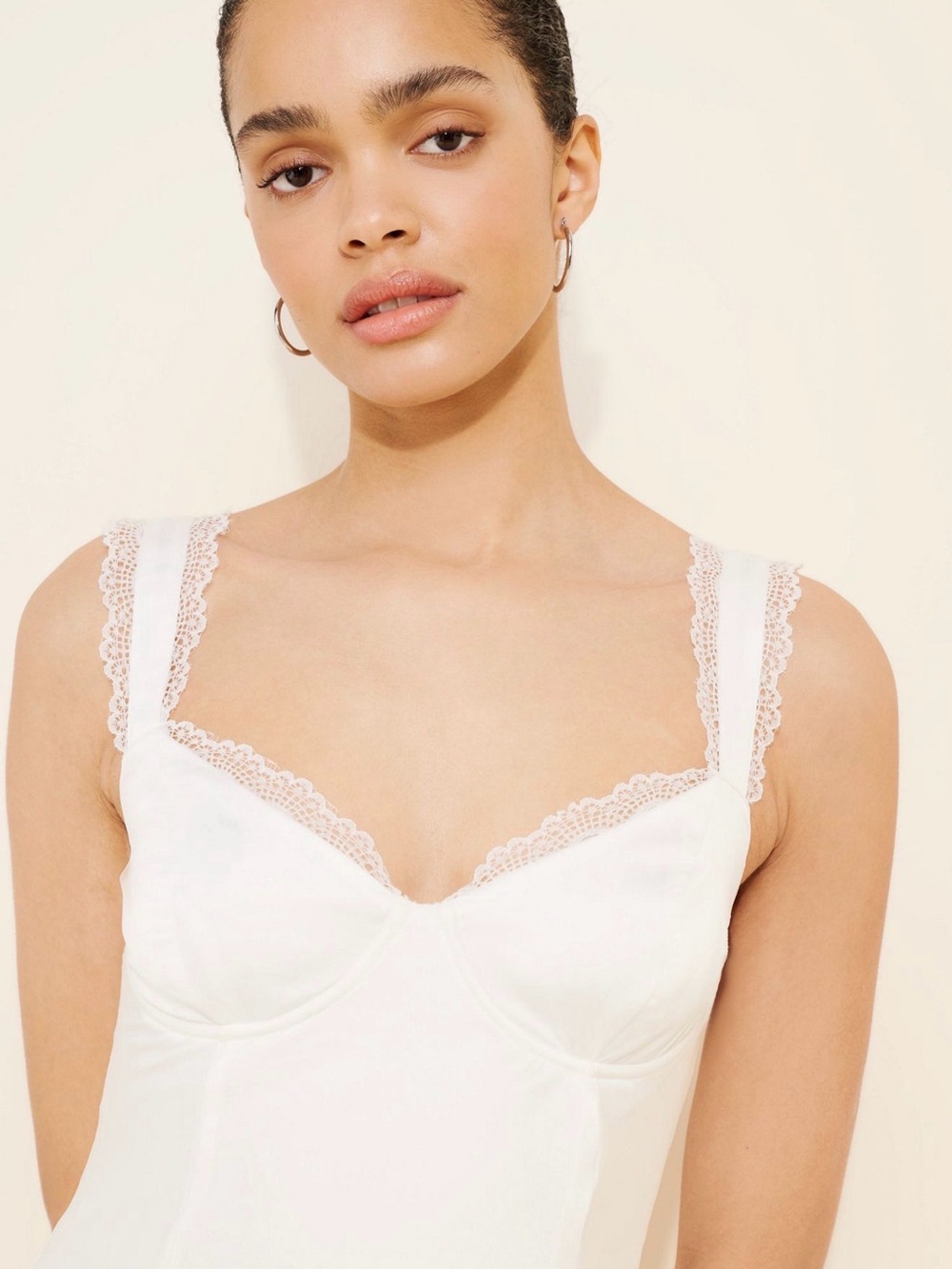 ASTR THE LABEL X nuuly white mini bridal slip